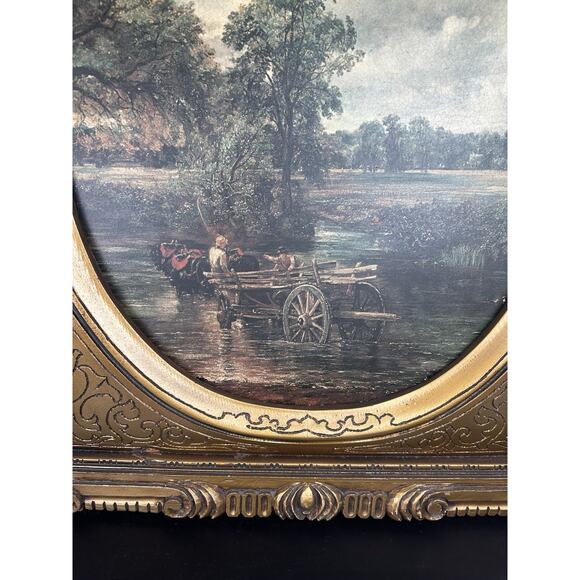 Magnificent Harvest Scene Original Landscape Scene Oil/Board By Hubert Framed! - Picture 6 of 13